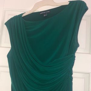 Knee length green formal dress
